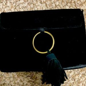 Black clutch bag